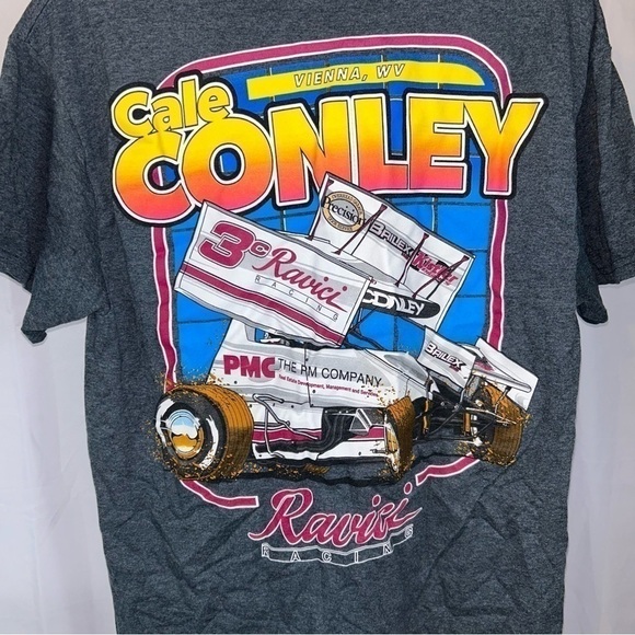 Cale Conley Shirt Short Sleeve Racing Car Crewneck Pull Over Top West Virginia - Picture 9 of 10